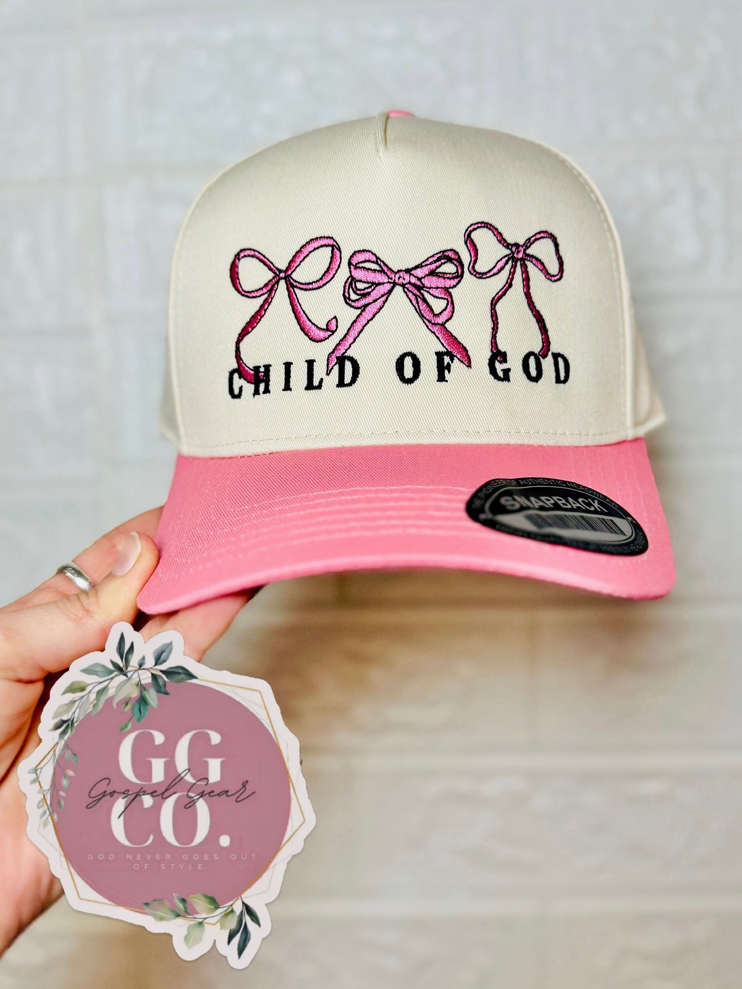 Child Of God Bows Embroidered Hat