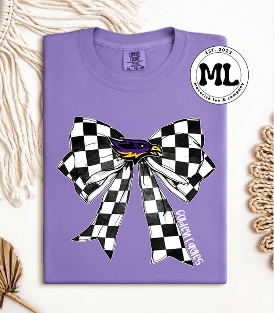 Bellbrook Golden Eagles - checkered bow