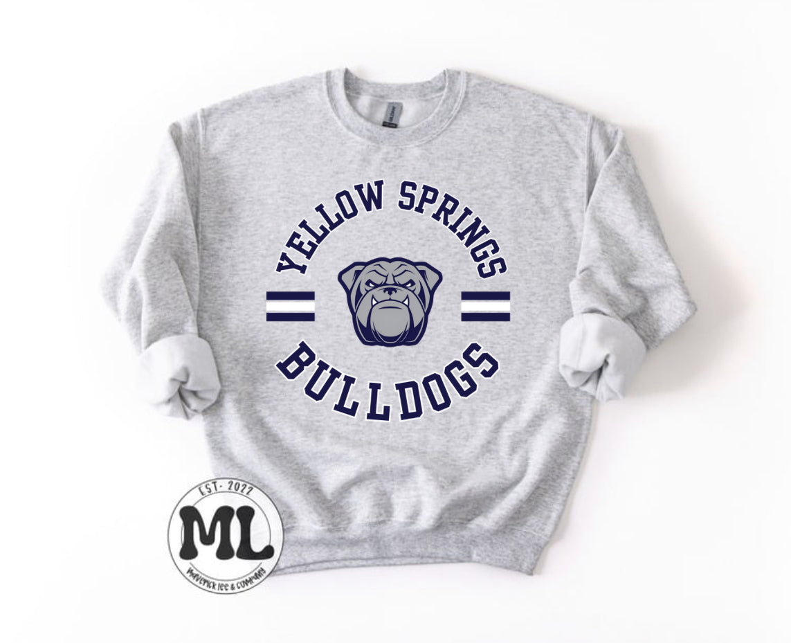 Yellow Springs Bulldogs - circle + lines ￼