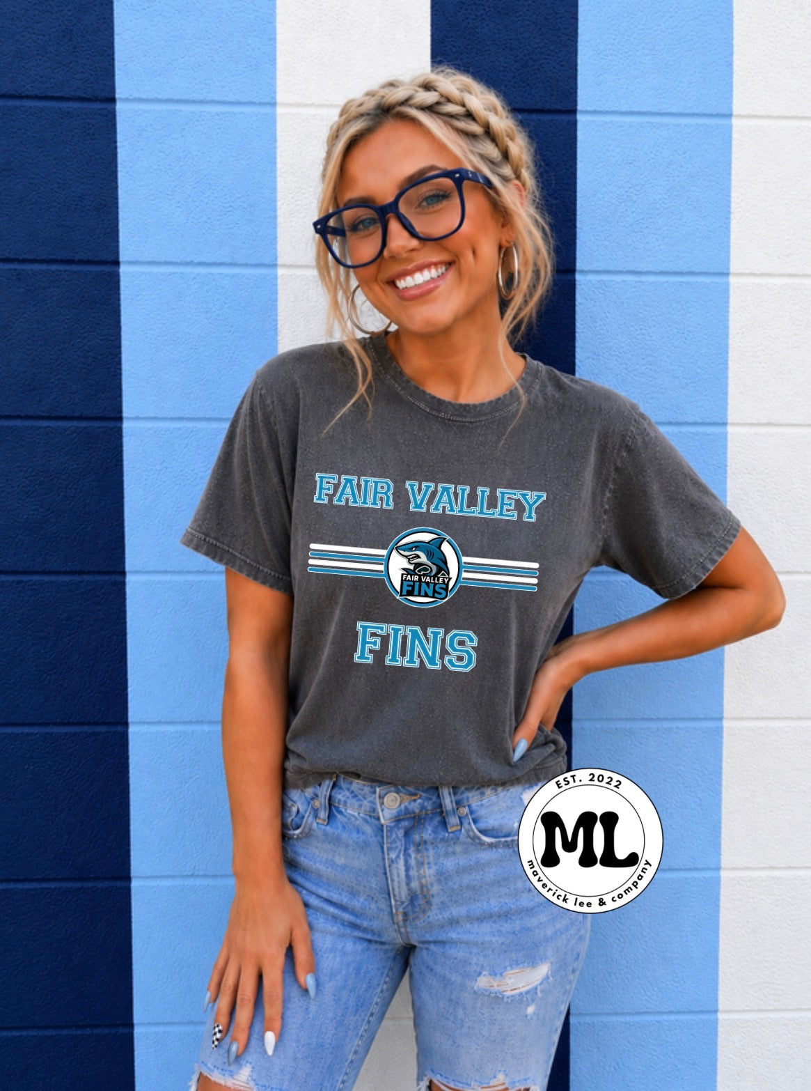 Fair Valley Fins unisex varsity