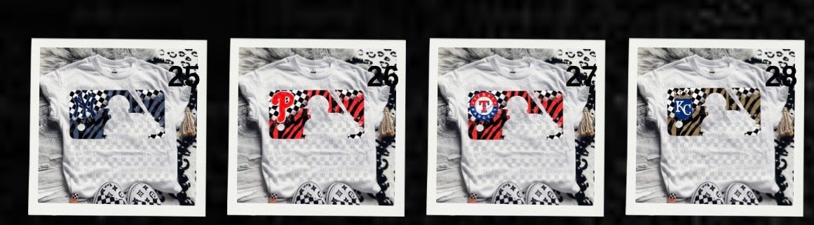 Zebra and checkered baseball collection