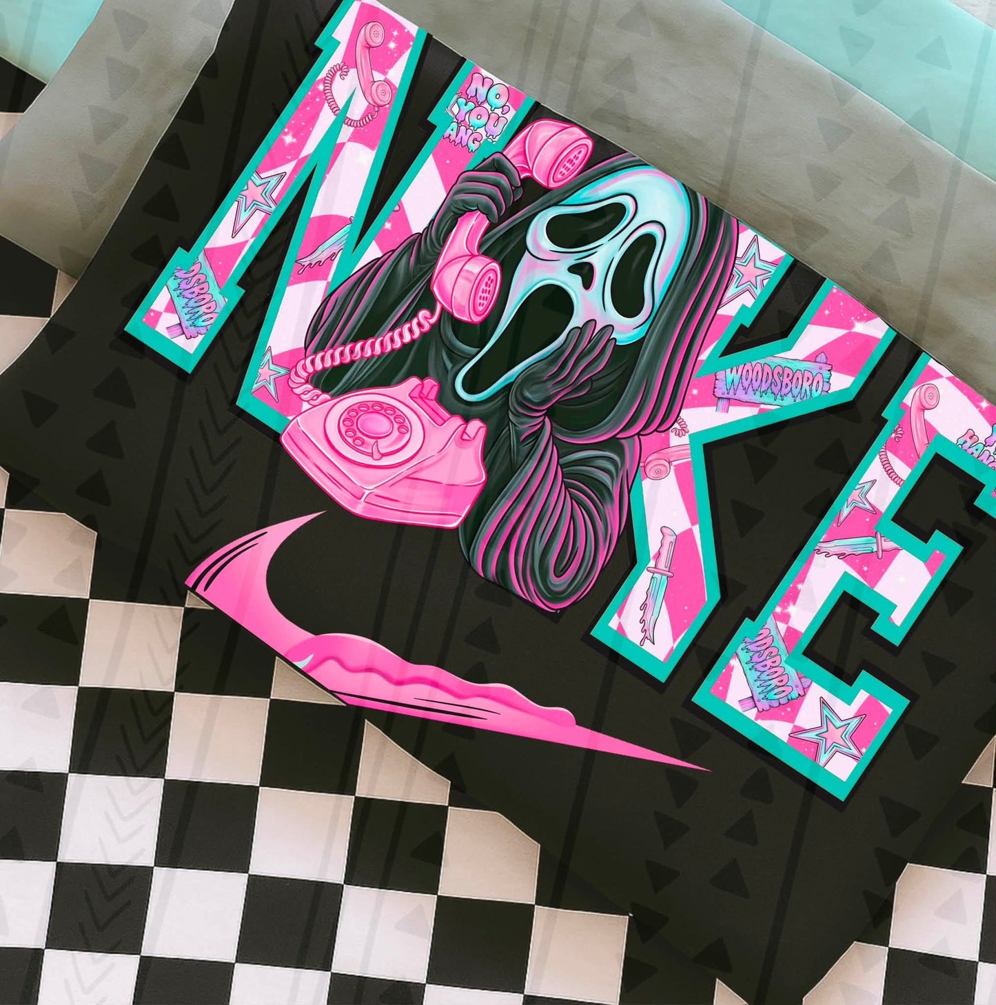 Pink and teal spooky collection