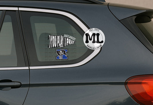 You play I pray car decal ￼