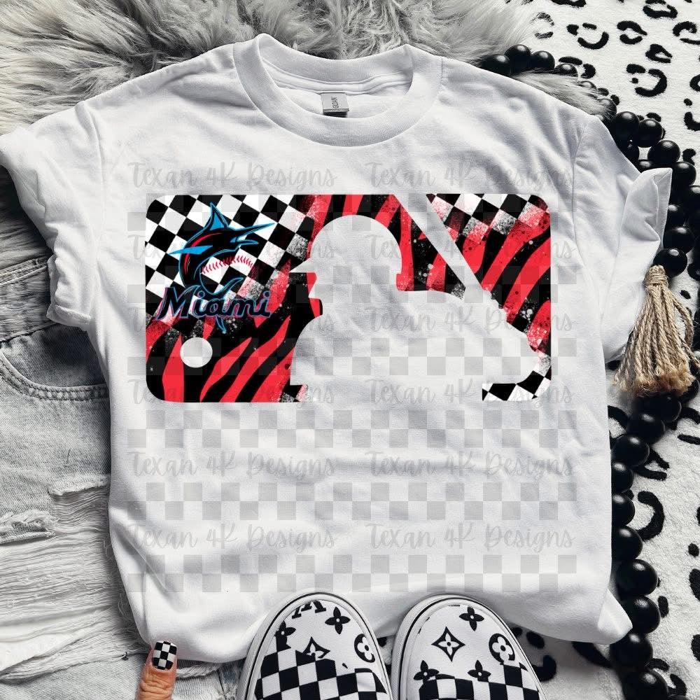 Zebra and checkered baseball collection