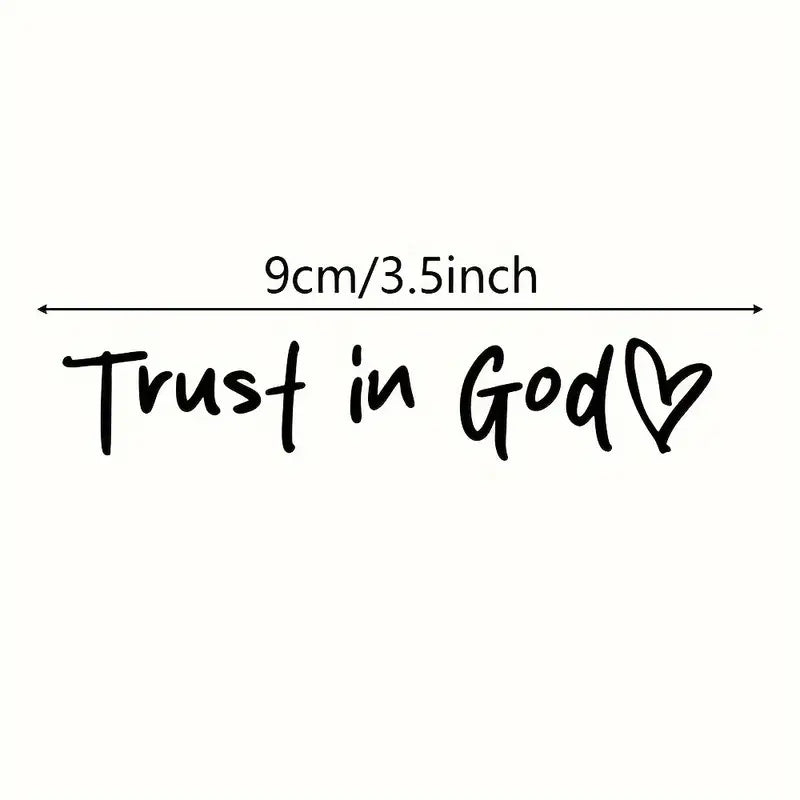 Trust In God Car Decal - Rear View Mirror Sticker - Christian Sticker - Car Decal - Christian Gift
