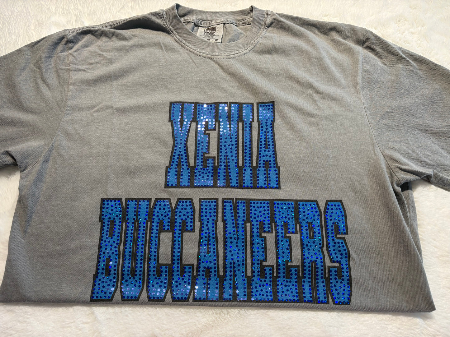 Custom block spangle tee