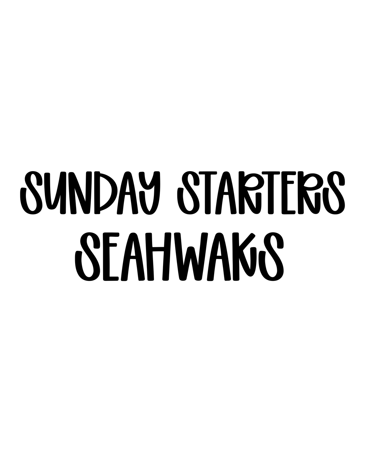 SEAHAWKS | SUNDAY STARTERS
