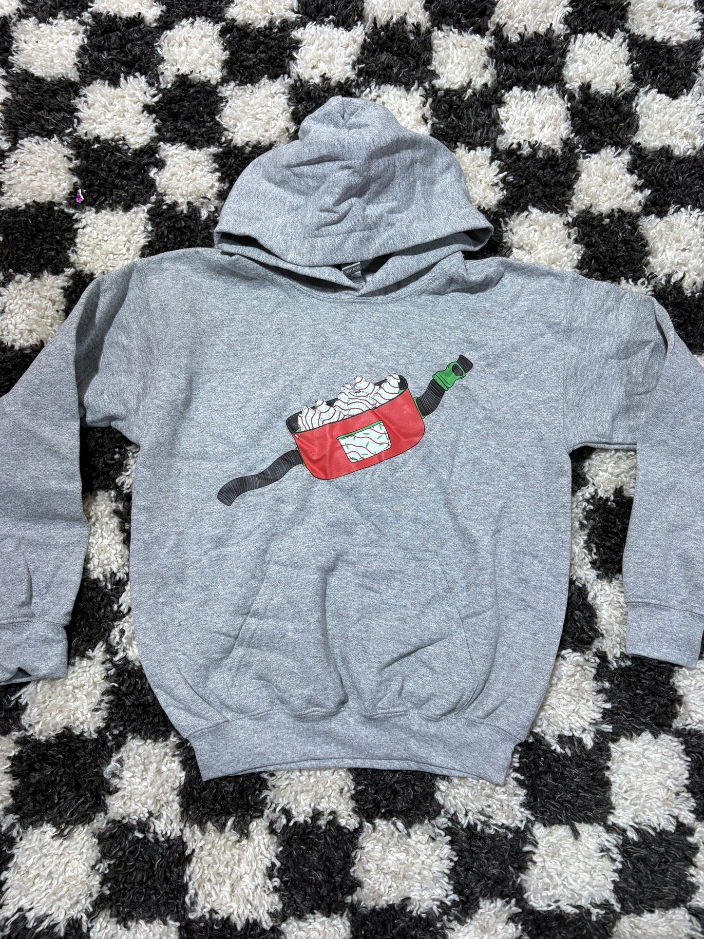 Youth M hoodie in stock