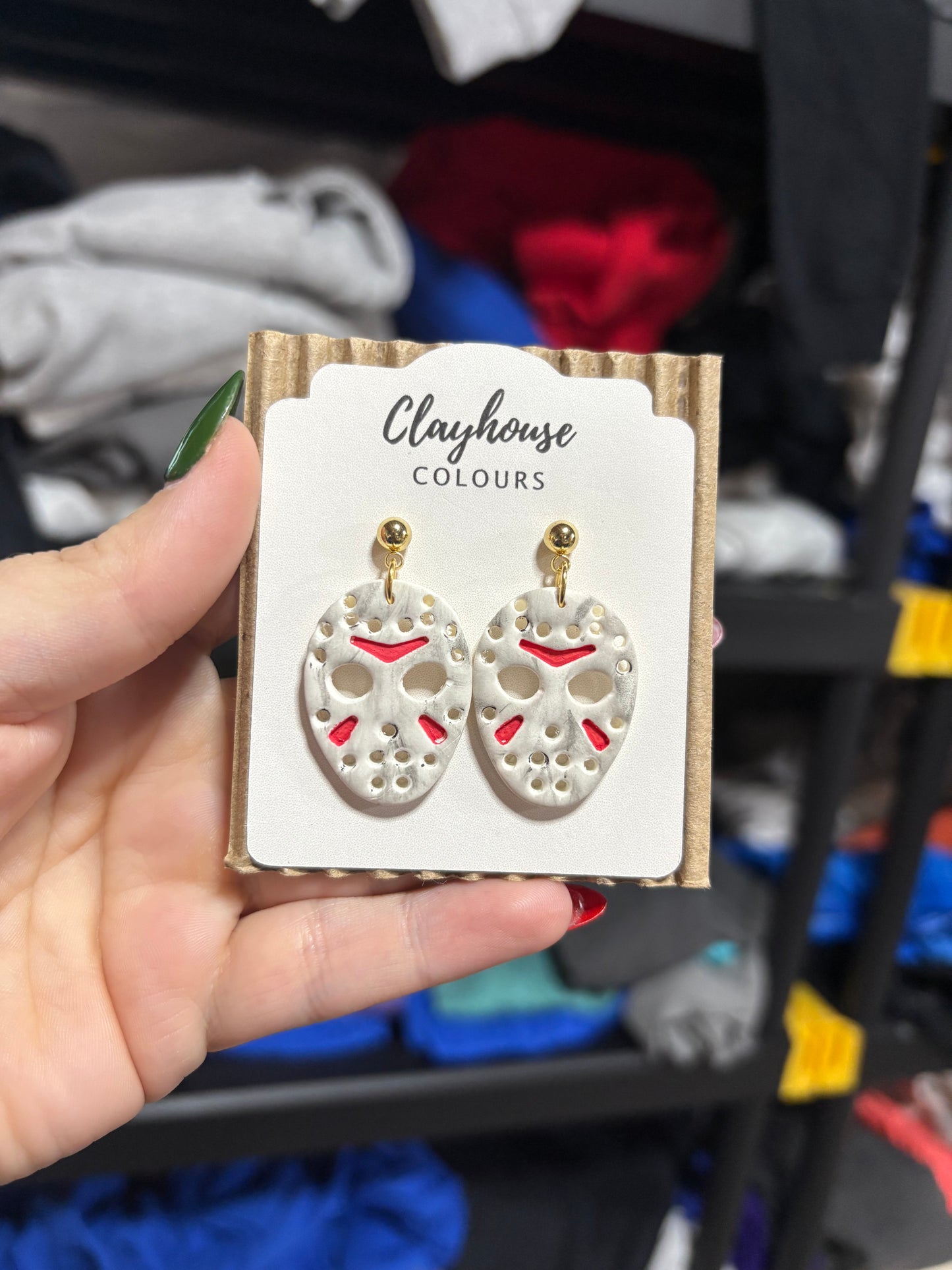 Clay earrings in stock
