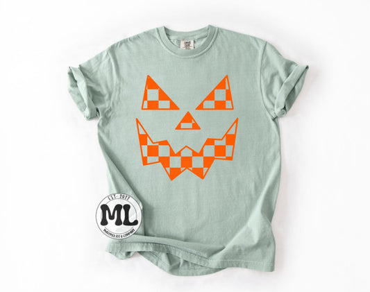 Spooky smile - orange on orange