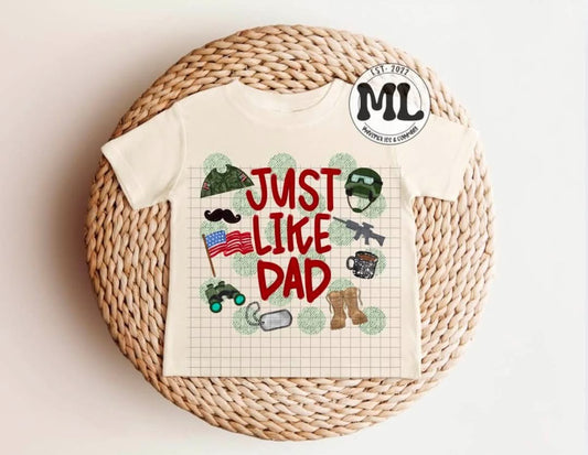 Just like dad - military