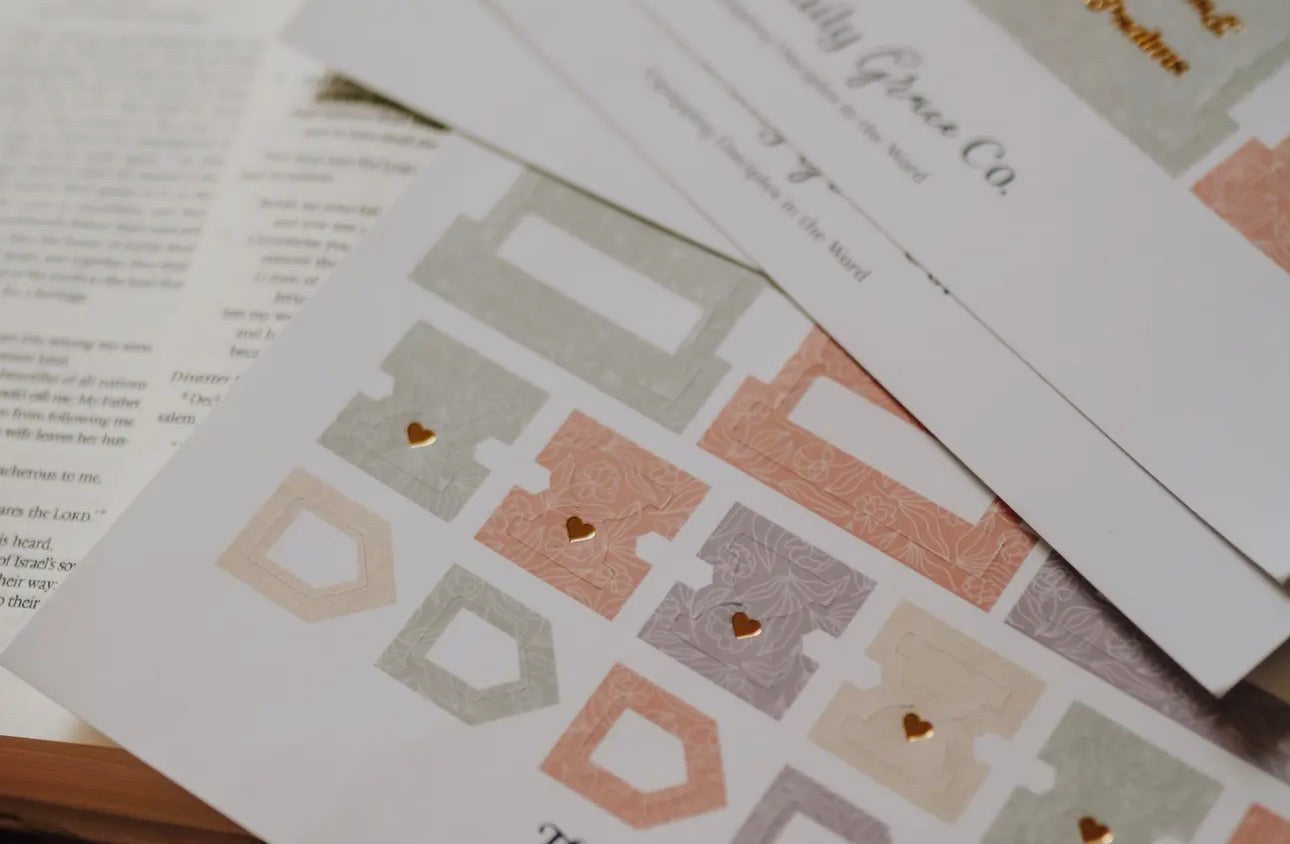 Pastel floral bible tabs