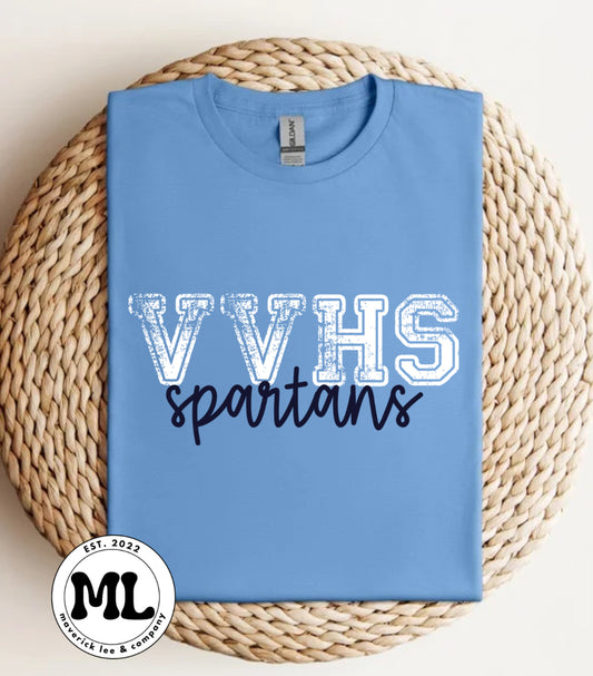 Valley View Spartans - VVHS distressed