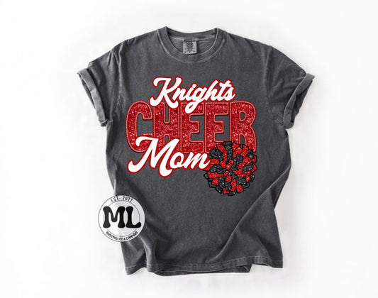 Sequin cheer mom - knights