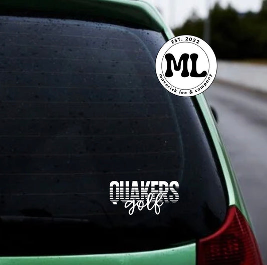 Quaker golf logo decal 6” – UVDTF sticker