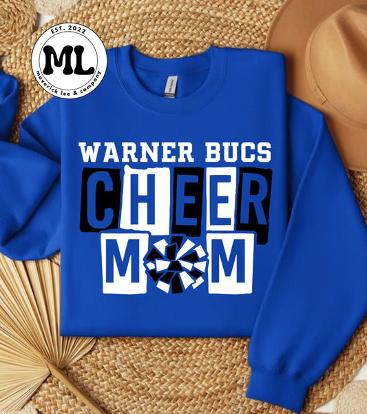 Warner cheer mom blocks