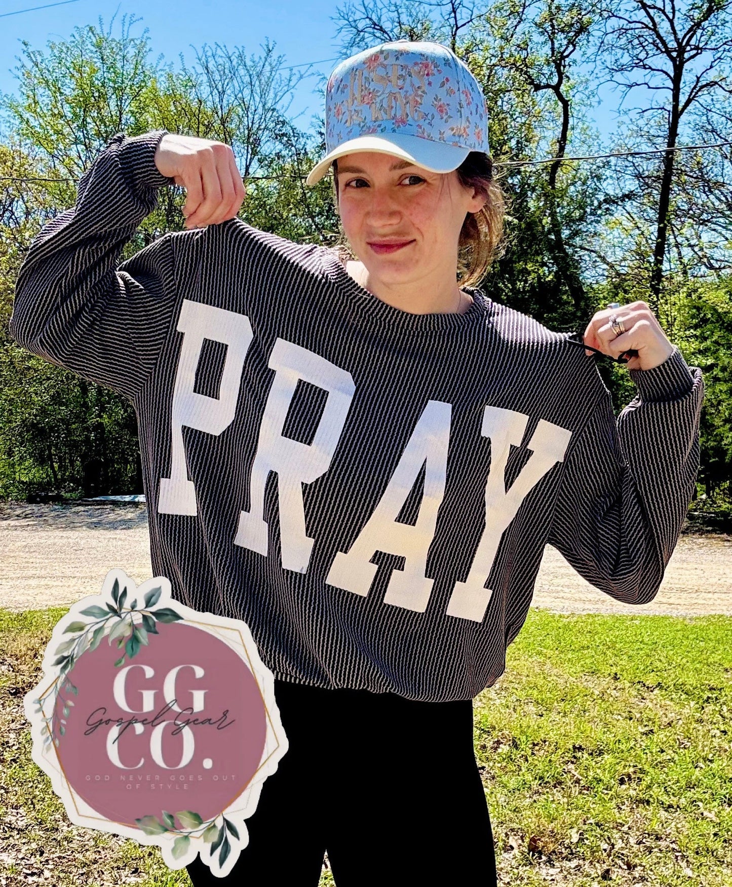 Pray Christian Corded Crewneck Shirt, Corded Shirt, Christian Corded Crew, Christian Gift