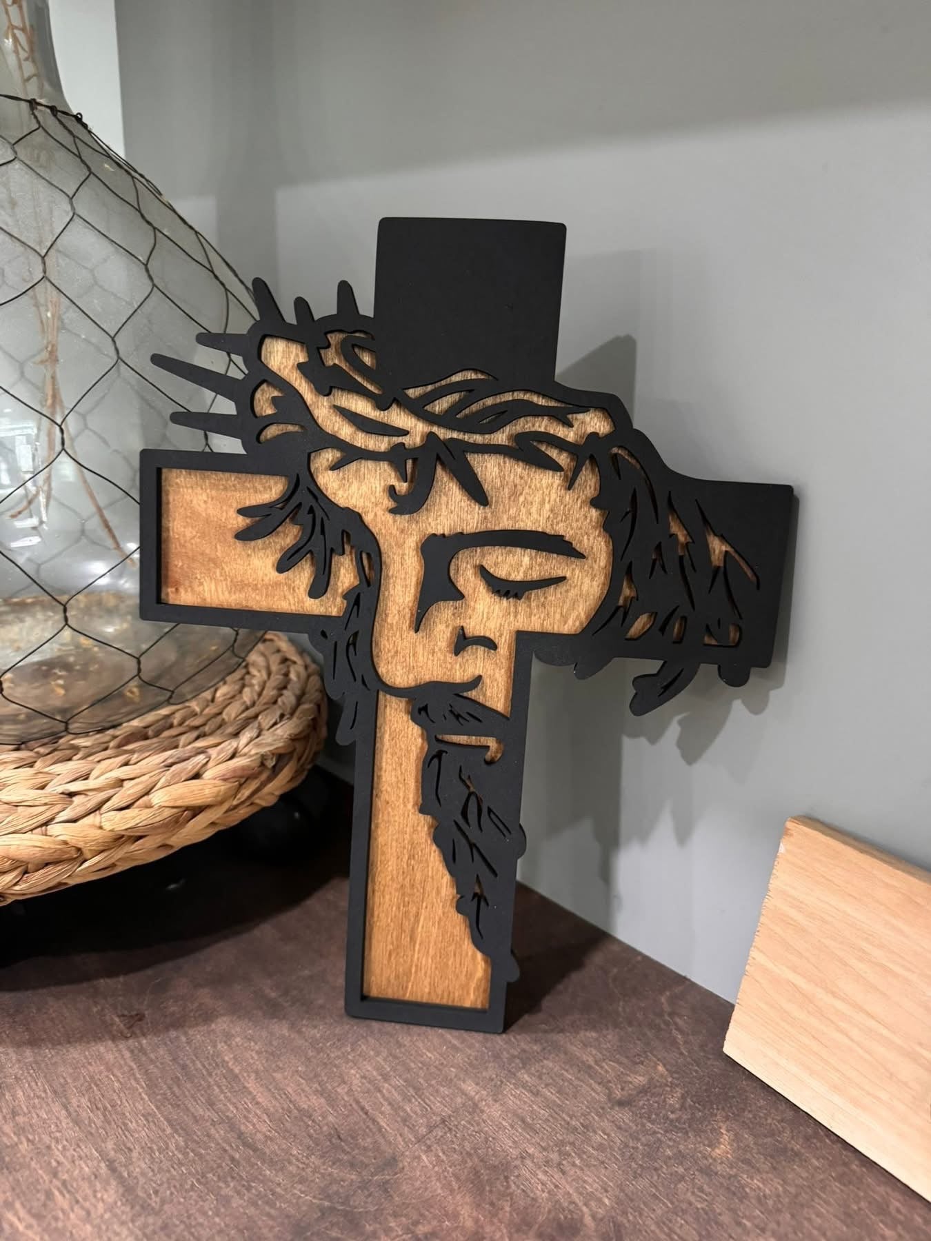 Layered Jesus Cross