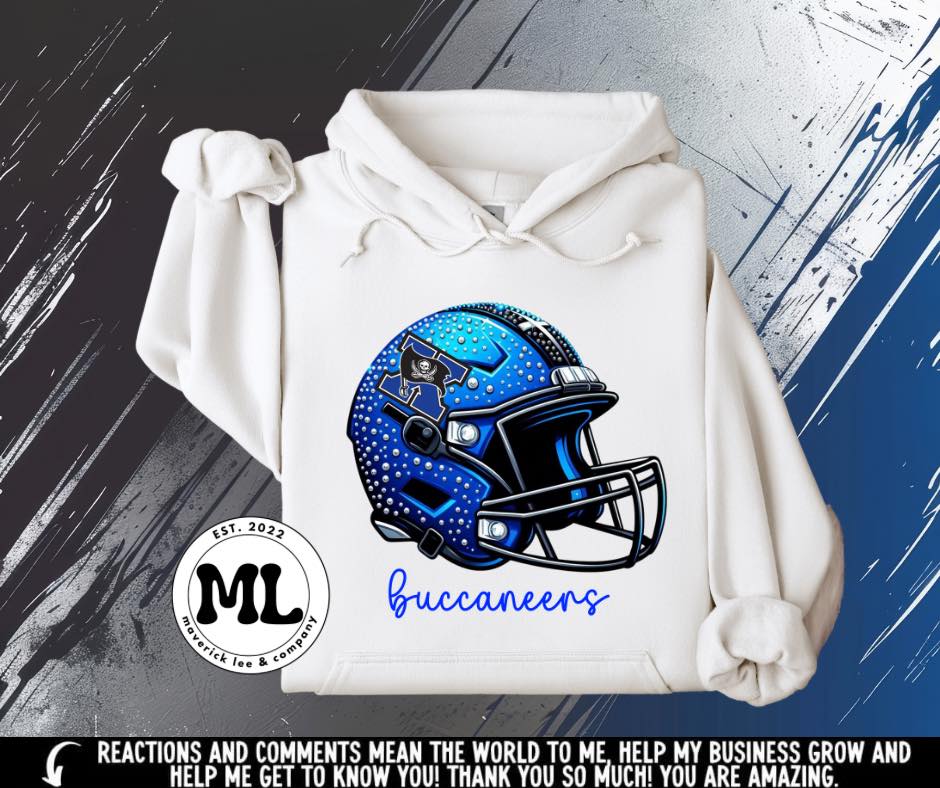 Xenia Buccaneers Bling Football Helmet