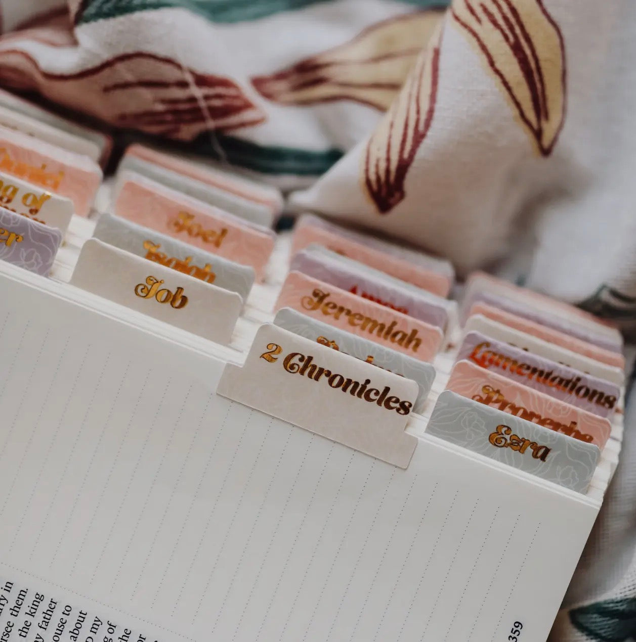 Pastel floral bible tabs