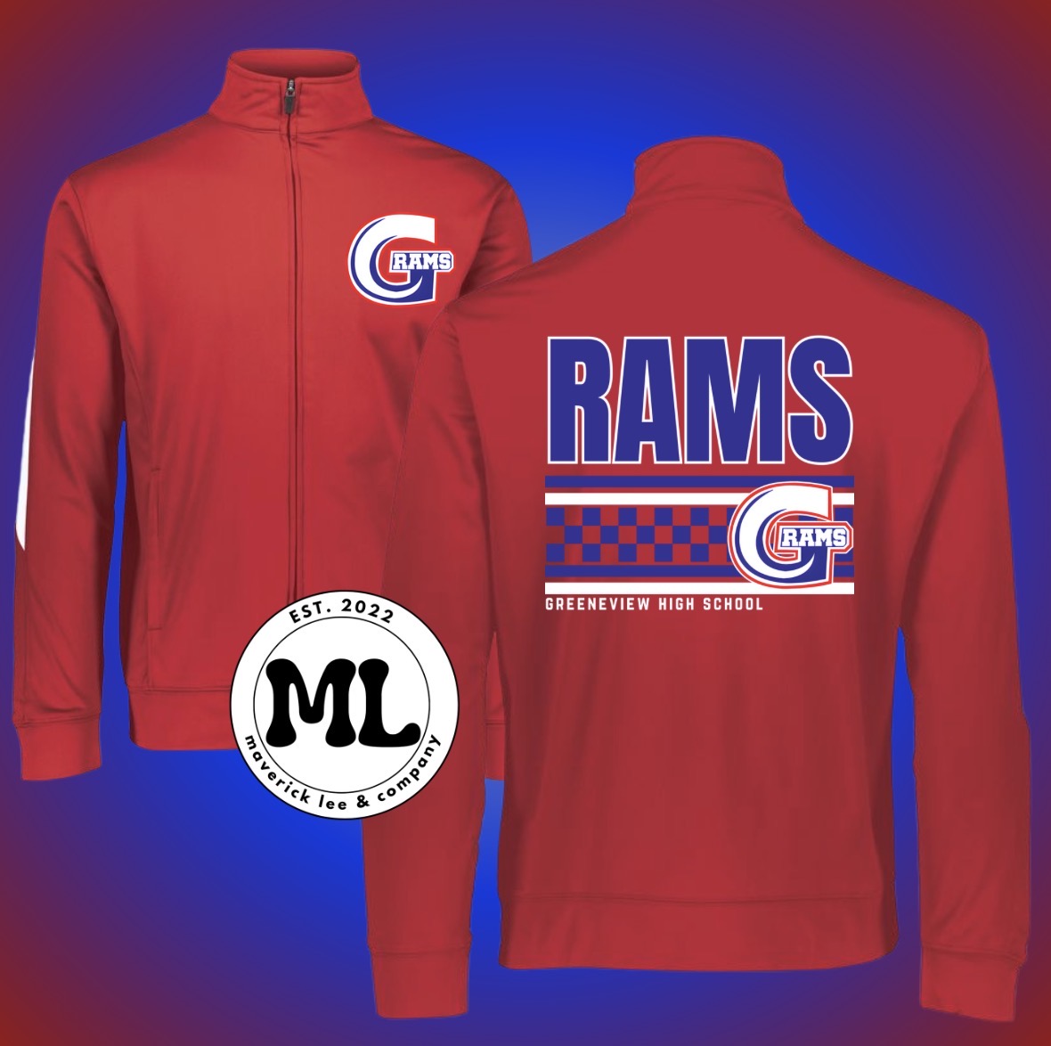 Greeneview Rams checkered Jacket