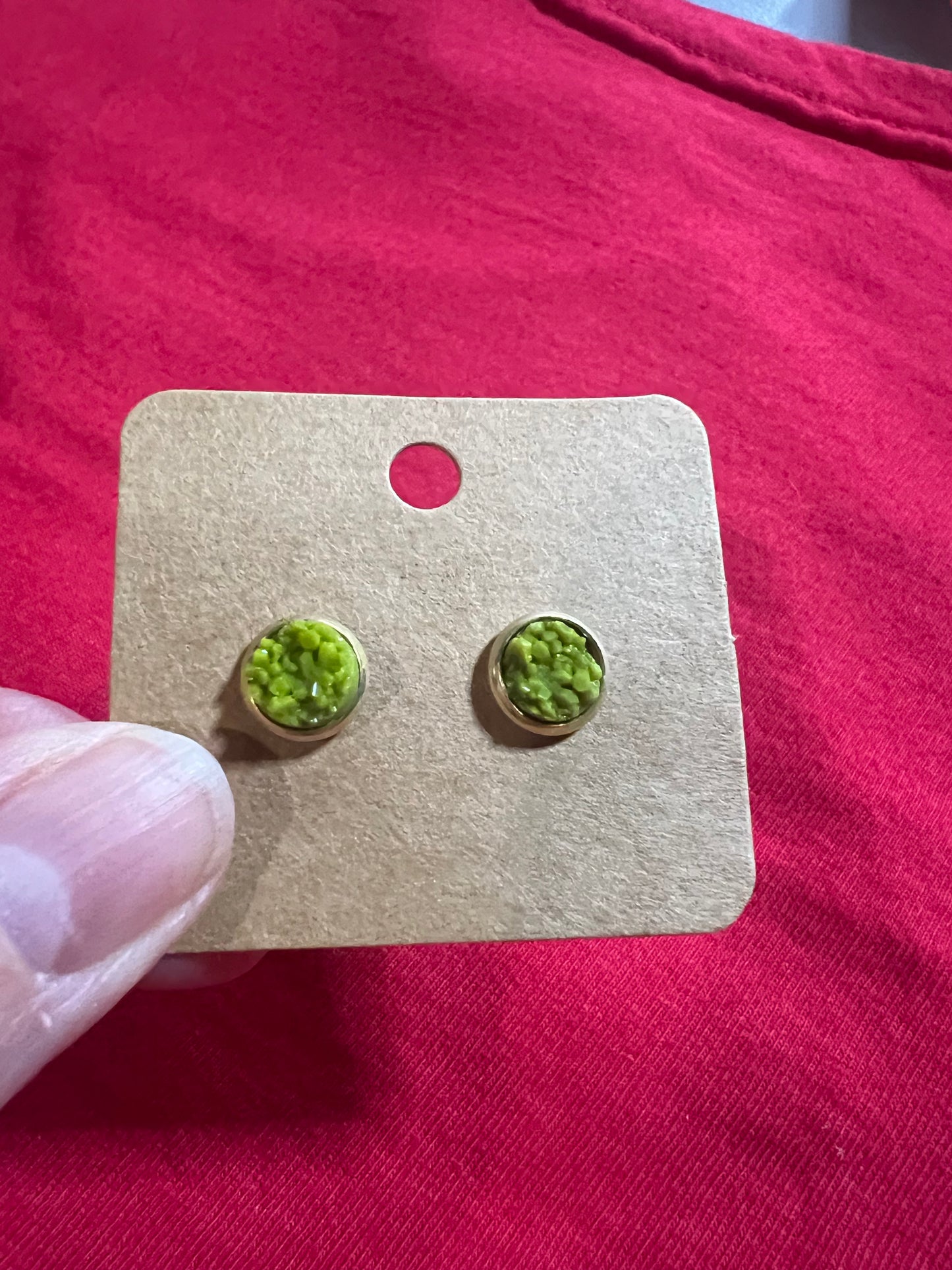 In stock earrings 8mm