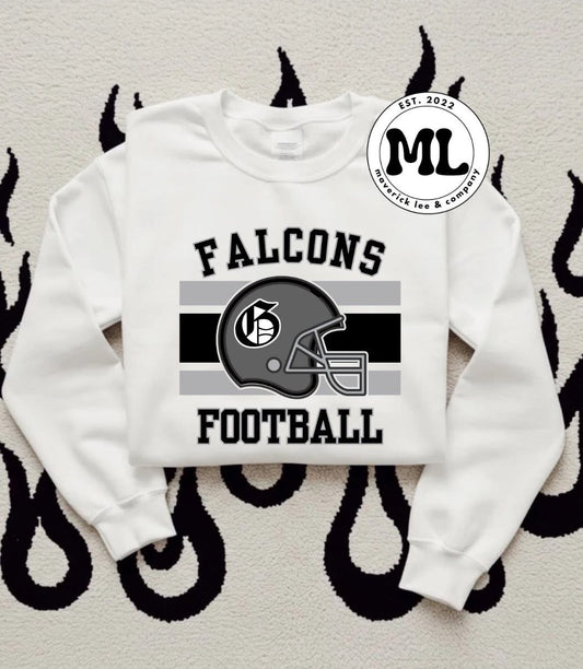 Graham falcons - retro football lines