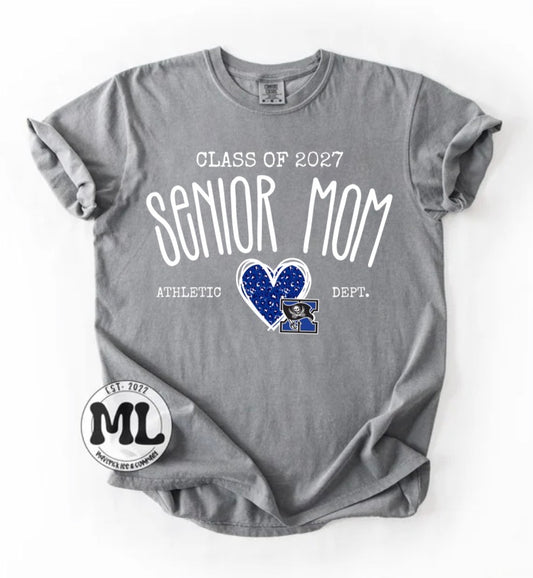 Senior mom heart custom school