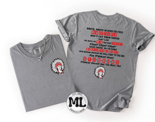 Stebbins Indians - fight song front and back