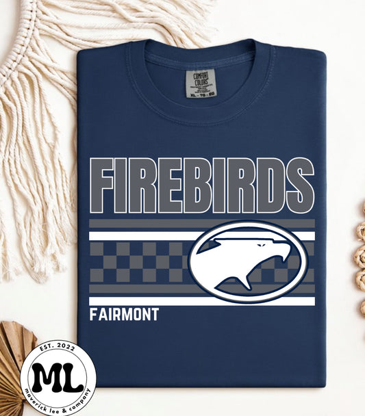 Fairmont Firebirds multicolor checkered