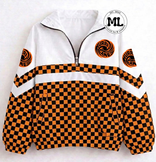 Quarter zip - Wilmington - checkered with white stripe