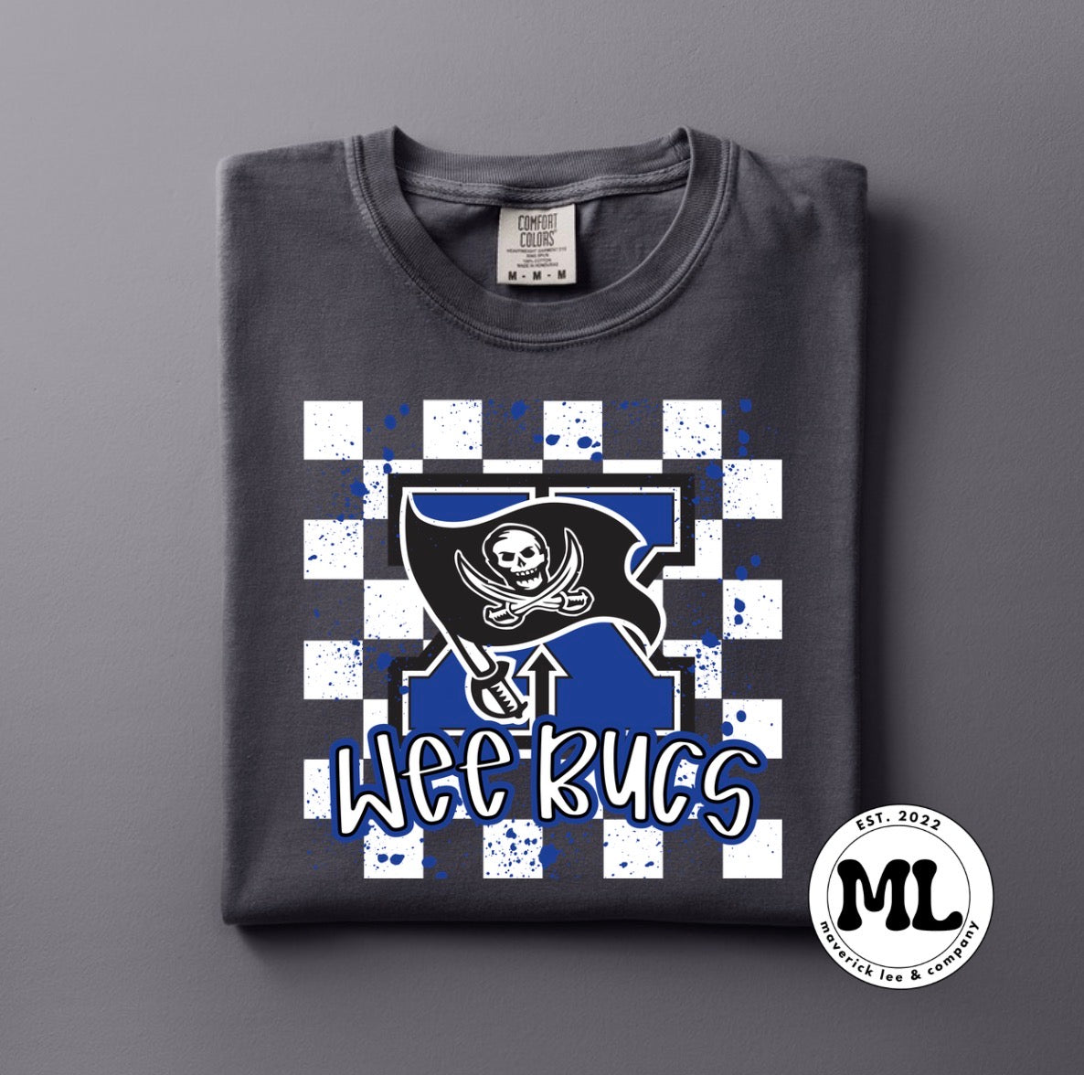 Wee Bucs Checkered paint splatter