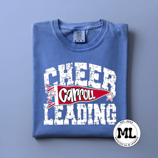 Carroll cheerleading distressed pennant