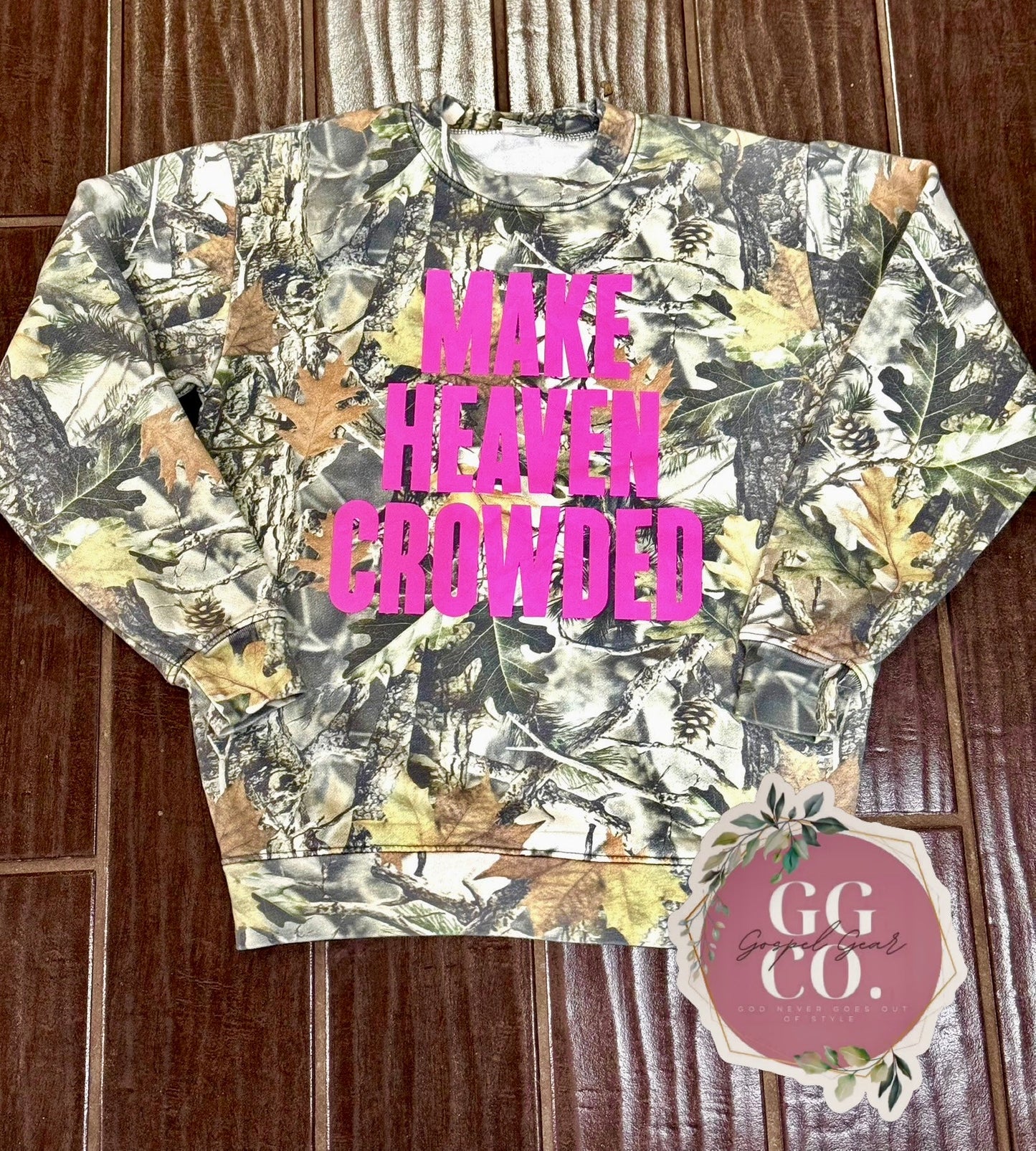 Make Heaven Crowded - Camo Cotton Shirt - Christian Camo Tee - Christian Tshirt - Christian Gift
