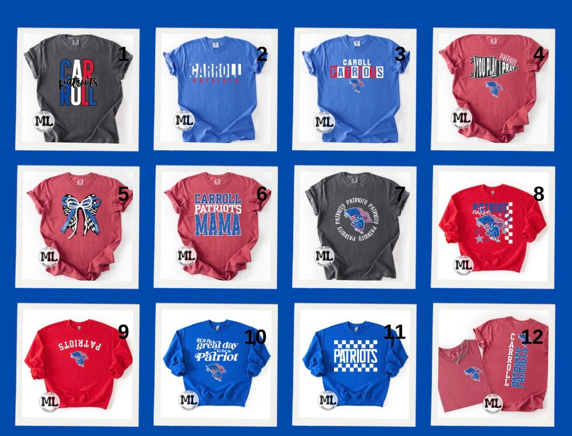 Carroll Patriots spirit collection 2