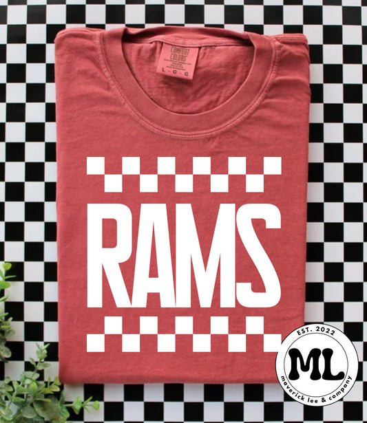 Trotwood Madison Rams white checkered