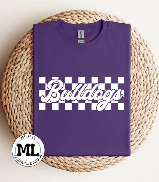 Bulldogs white checkered
