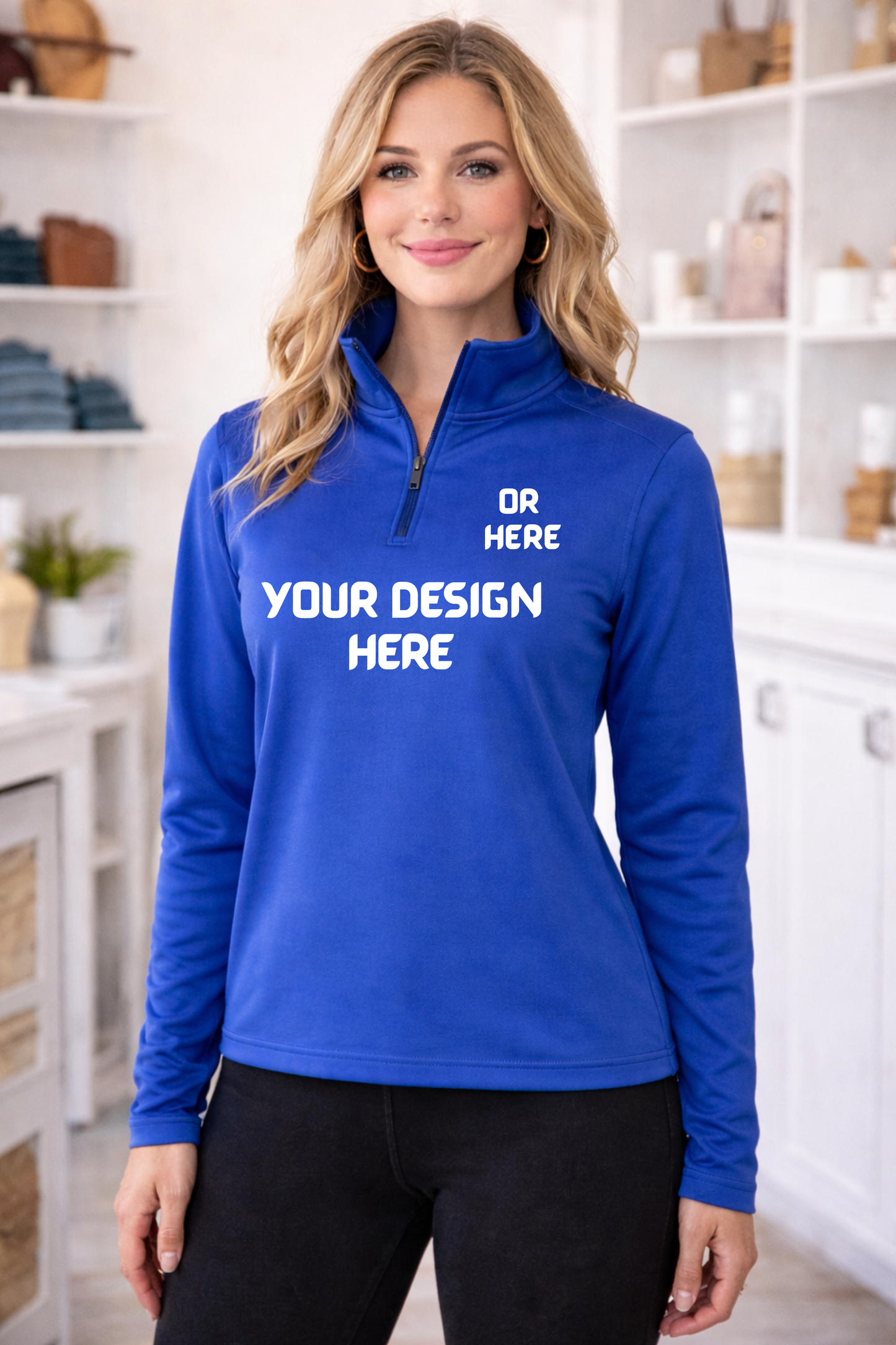 Mock up - Team 365 performance quarterzip - Sport Royal