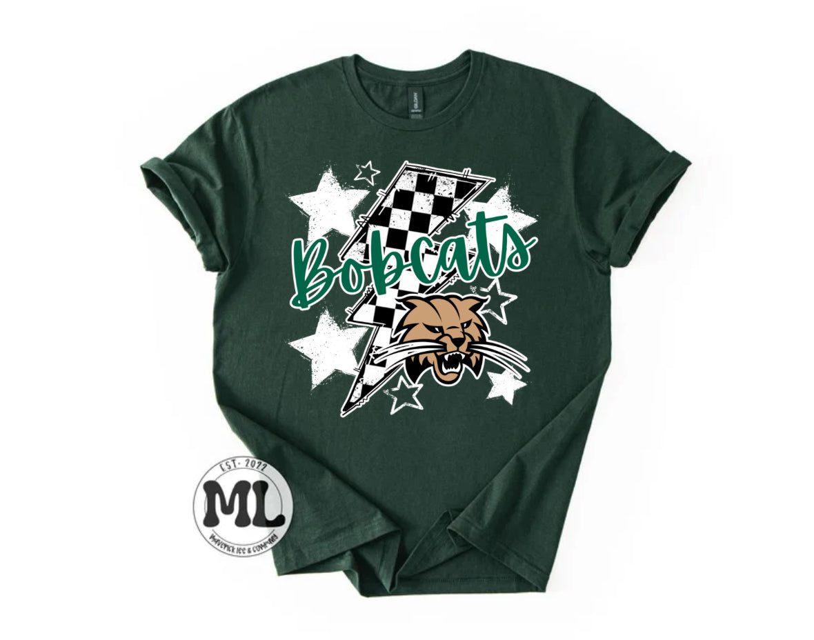 OU - bobcats checkered bolt