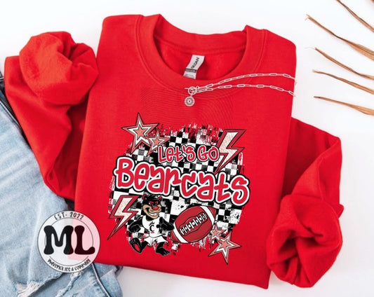 Bearcats - checkered football