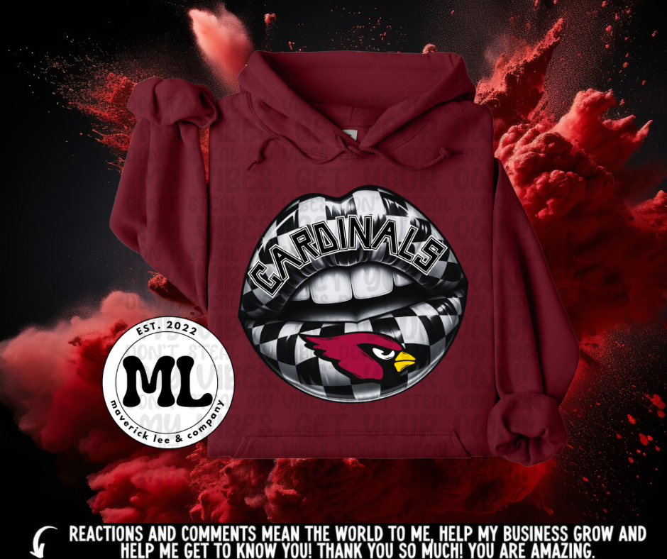 Checkered lips football collection