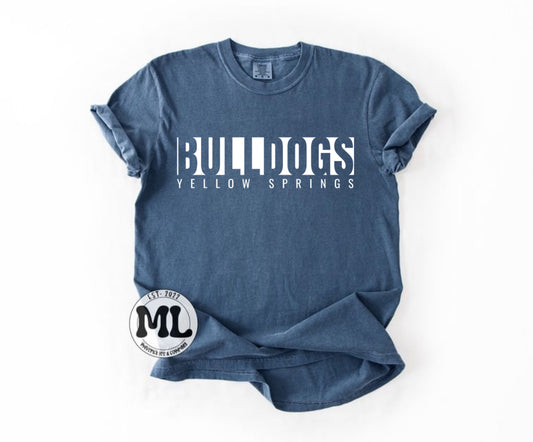 Yellow Springs Bulldogs - transparent and white