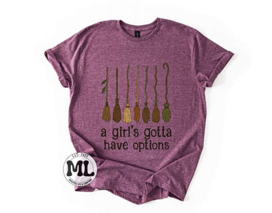 Girls gotta have options