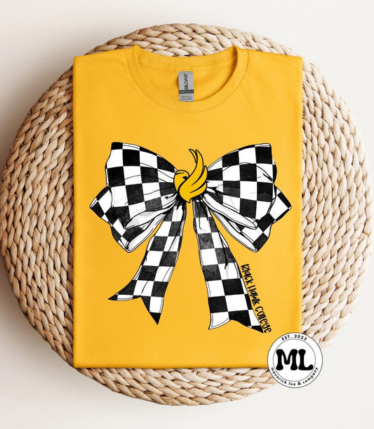Black Hawk College - checkered bow