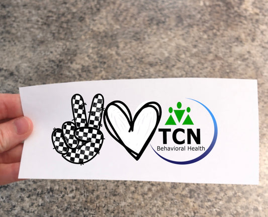 Peace love TCN 6” – UVDTF sticker
