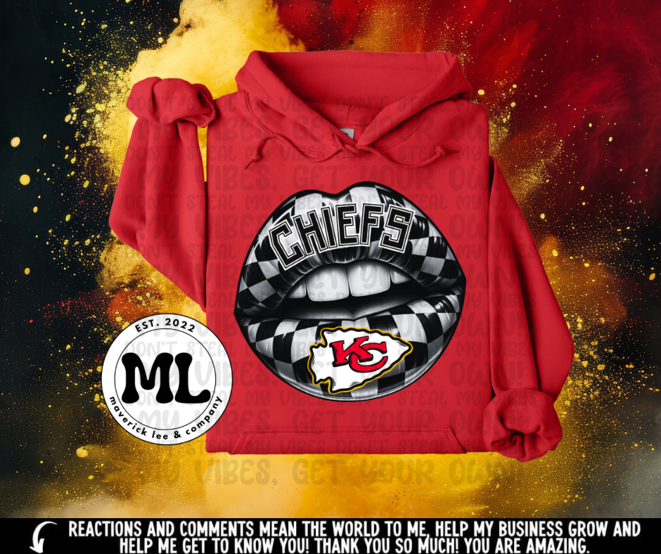 Checkered lips football collection