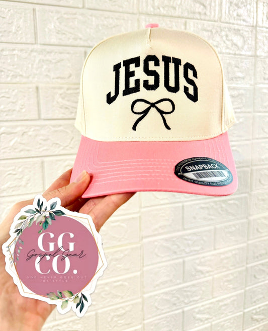 Jesus Bow Embroidered Hat