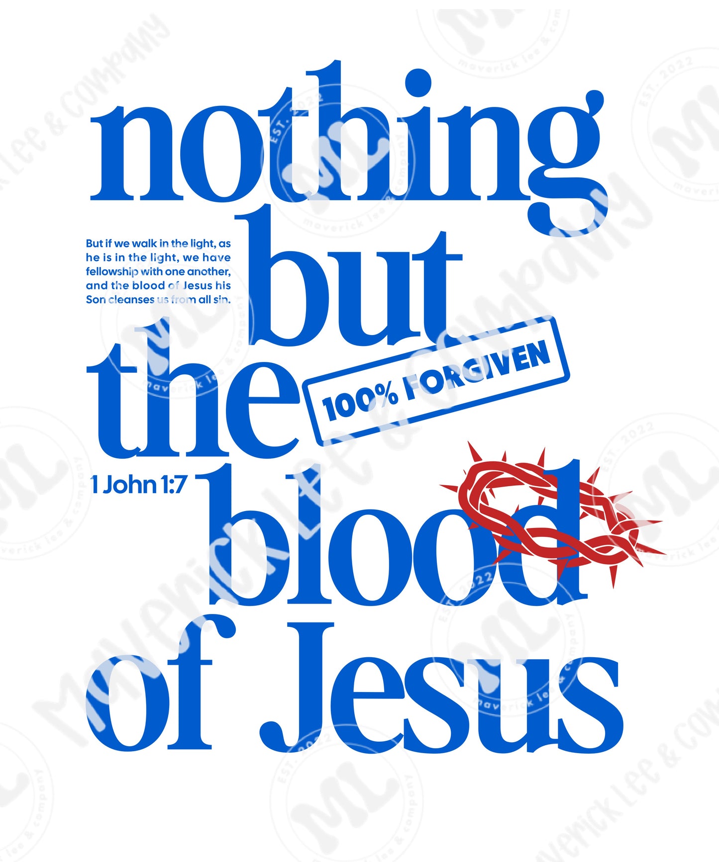 Nothing but the blood of Jesus - white