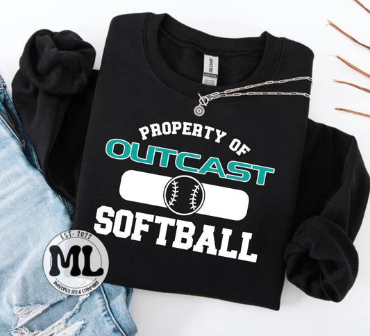 Outcast softball - property of