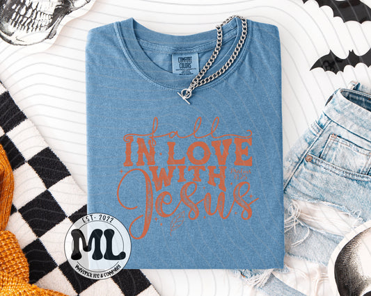 Fall in love with Jesus orange